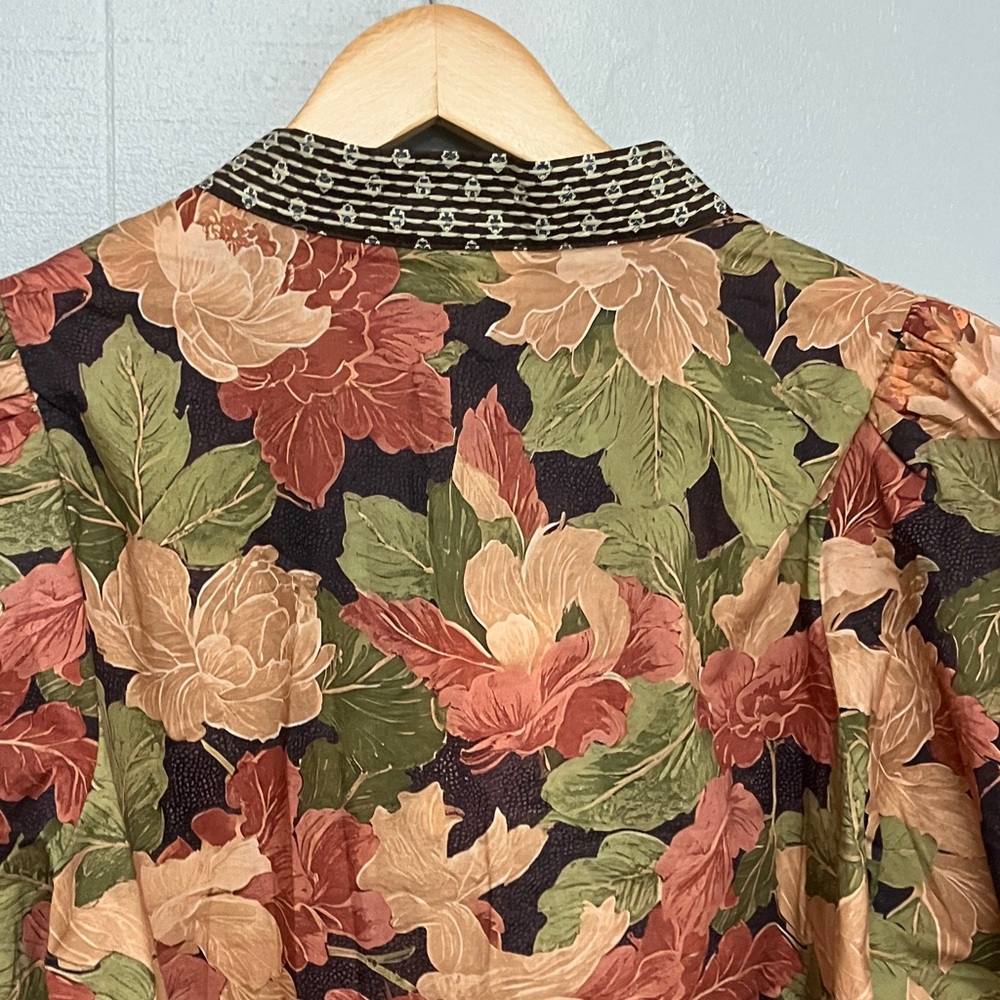NWT Fall Entro Floral Top Blouse Shirt Large - Picture 13 of 14